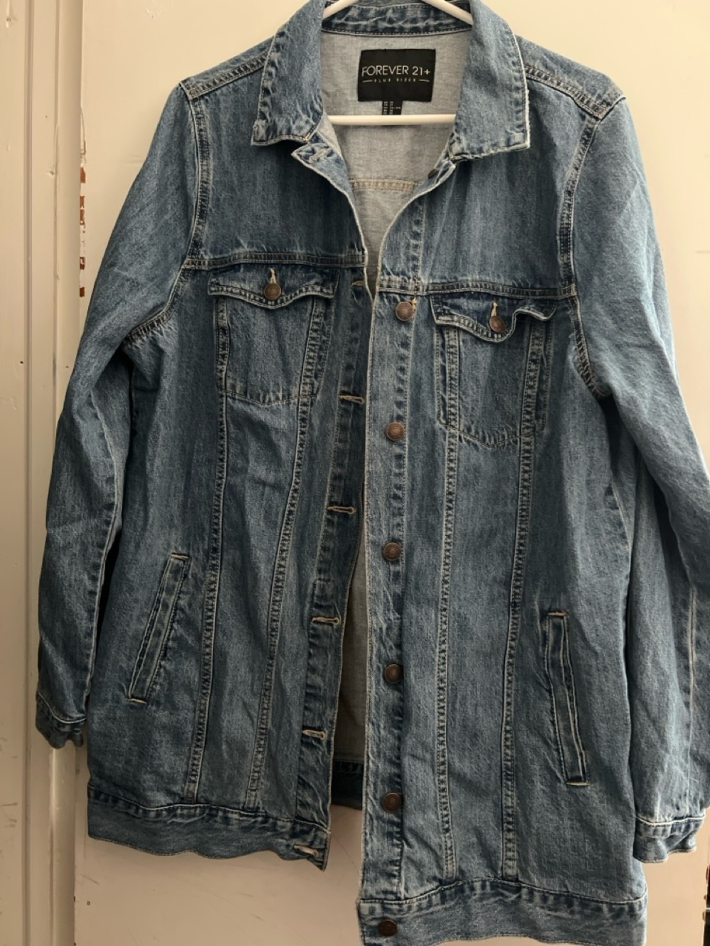 Forever 21 Light Wash Denim Trucker Jacket